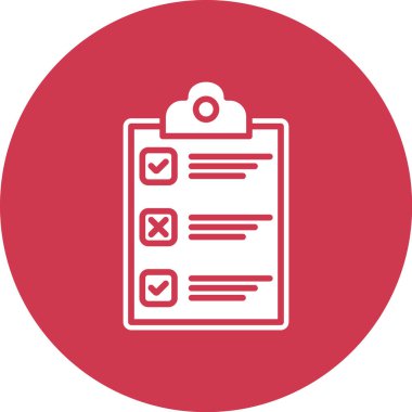 Kontrol listesi simgesi vektör illüstrasyonu