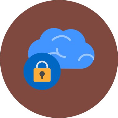 Bulut. Web simgesi basit illüstrasyon