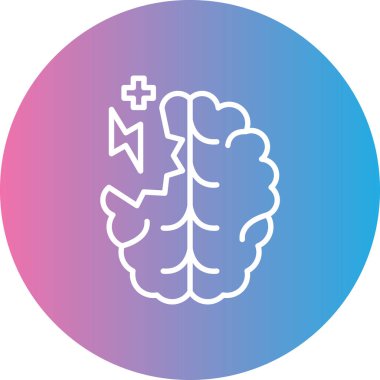 Bir beyin simgesinin vektör çizimi