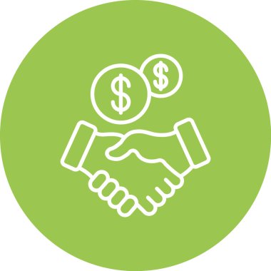 İş ve finans simgesinin vektör illüstrasyonu