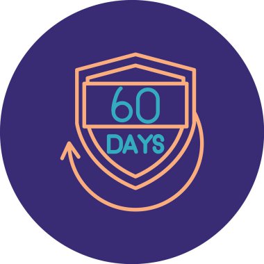 6 gün geri sayım simgesi tasarımı, 6 gün geri sayım, geri sayım ve geri sayım vektör ilülasyonu