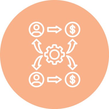 iş yönetimi simgesi vektör illüstrasyonu