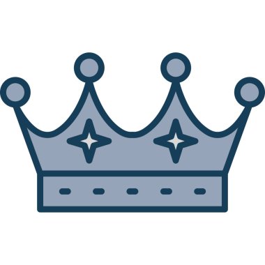 taç simgesi vektör illüstrasyonu