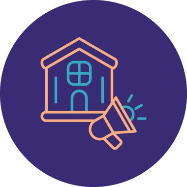 Bir ev simgesinin vektör illüstrasyonu