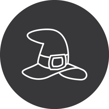 Bir şapka simgesinin vektör illüstrasyonu