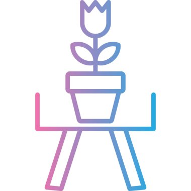 Saksı dikin. Basit illüstrasyon