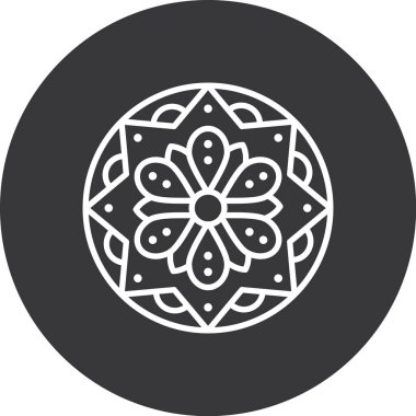 İzole edilmiş beyaz arkaplanda güzel mandala