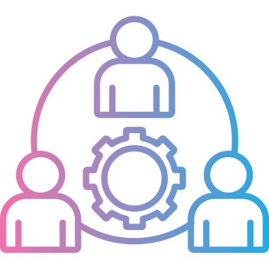 İnsanlar için simge olan insanların vektör illüstrasyonu, aynı zamanda iş için de kullanılabilir.