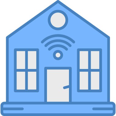 Bina. Web simgesi basit illüstrasyon