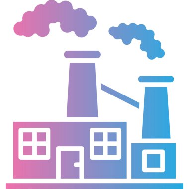 Fabrika simgesi vektör illüstrasyonu