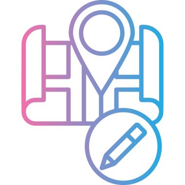 Kalem. Web simgesi basit illüstrasyon