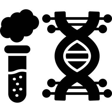 DNA genetik araştırma ikonu vektör çizimi