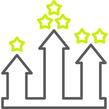 ok eğilimi simgesi ana hat biçiminde