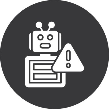 Robot simgesinin vektör illüstrasyonu