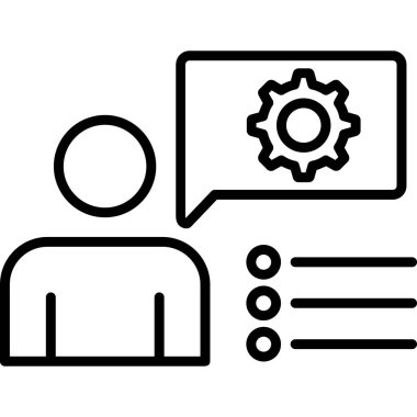 İş yönetimi satırı vektör simgesi.