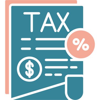 Vergi. Web simgesi basit illüstrasyon