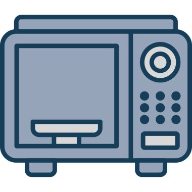 Mikrodalga fırın. Web simgesi basit tasarım