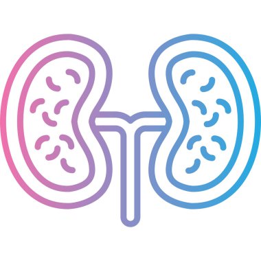 İnsan vücut organı simgesi, vektör illüstrasyonu