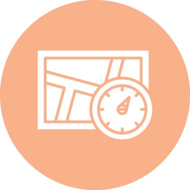 Keşif Simgesi, Basit Renk Vektörü İllüstrasyonu