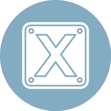 Kişisel ve ticari kullanım için vektör çapraz simgesi.