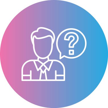 İş adamı. Web simgesi basit illüstrasyon