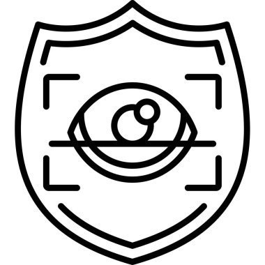 Göz simgesinin vektör illüstrasyonu