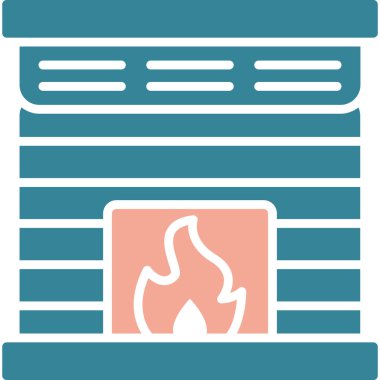 Yangın. Web simgesi basit illüstrasyon