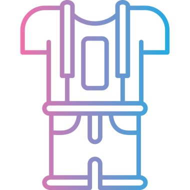 Modern kıyafet simgesinin vektör illüstrasyonu