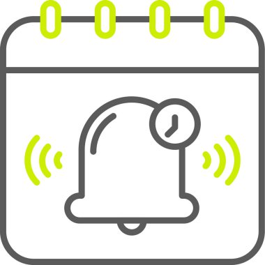 Alarm simgesi modada izole edilmiş arkaplan