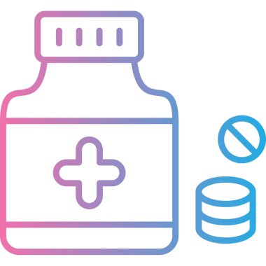 Hapları şişe kutsal kişilerin resmi, vektör çizim