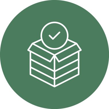 Bir onay simgesinin vektör illüstrasyonu