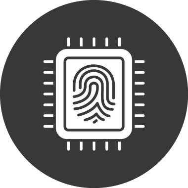 parmak izi ikonu vektör illüstrasyonu