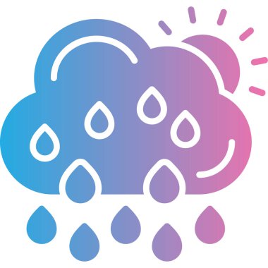 Yağmur simgesinin vektör illüstrasyonu