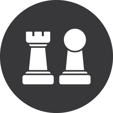 Satranç taşı simgesi katı biçimde