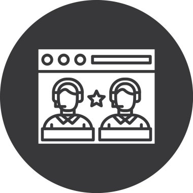 online meeting icon, vector illustration