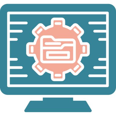 Bilgisayar. Web simgesi basit illüstrasyon