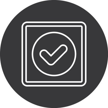 İşaretleme simgesi vektör illüstrasyonunu kontrol et