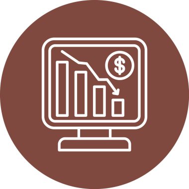 İş ve finans simgesinin vektör illüstrasyonu