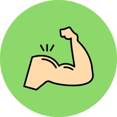 Moda tarzında izole edilmiş arka planda kas simgesi