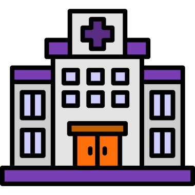 Hastane binası vektör simgesi