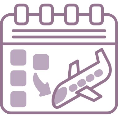 Uçak zaman çizelgesi simgesi