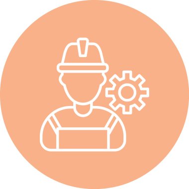 Bir inşaat işçisinin vektör çizimi