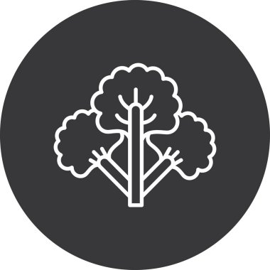 ağaç simgesi vektör illüstrasyonu