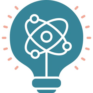 atom simgesi vektör illüstrasyonu