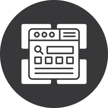 tarayıcı pencere simgesi, vektör illüstrasyonu