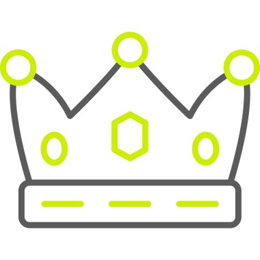 Taç satırı simgesi, vektör çizim.