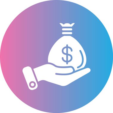 Para ve finans simgesinin vektör illüstrasyonu