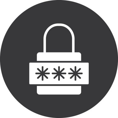 trend biçimi izole edilmiş parola kilidi simgesi