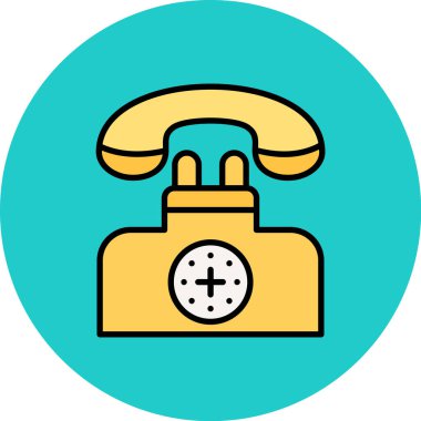 Bir telefon simgesinin vektör illüstrasyonu