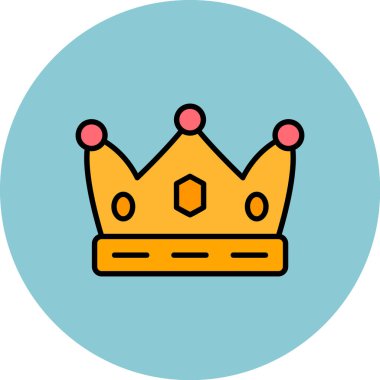 taç simgesi vektör illüstrasyonu